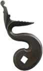 flint cock, 1.34" throw, as cast